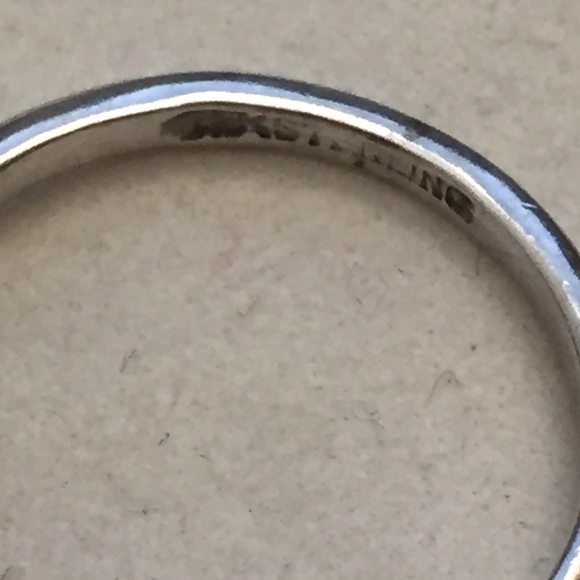 Two Beautiful 925 Sterling Silver rings, blue cat’s-eye and CZ - Picture 7 of 7